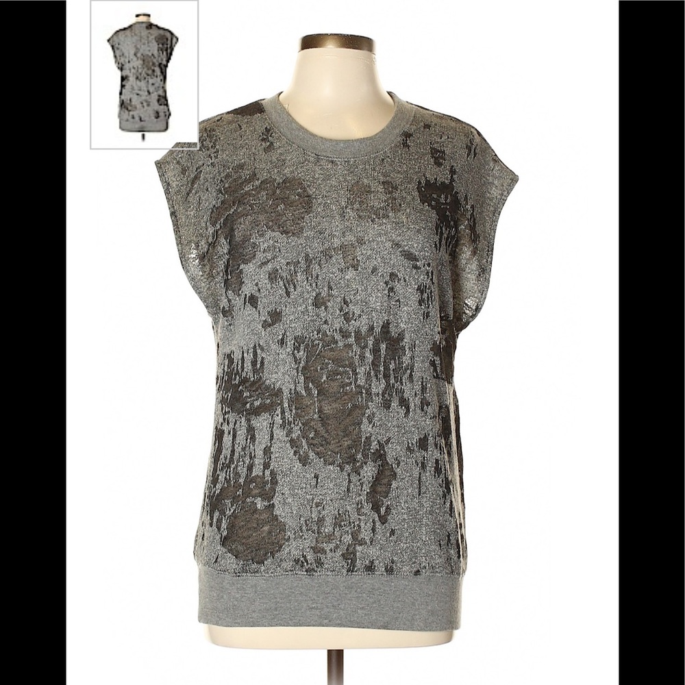 IRO destroyed short sleeved sweatshirt